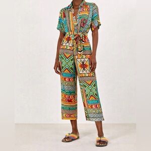 Farm Rio Banana Scarves Jumpsuit – Size S NWT
